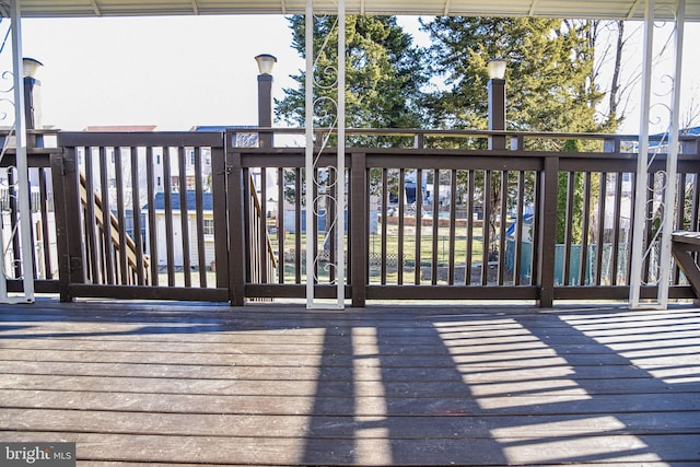 view of wooden deck