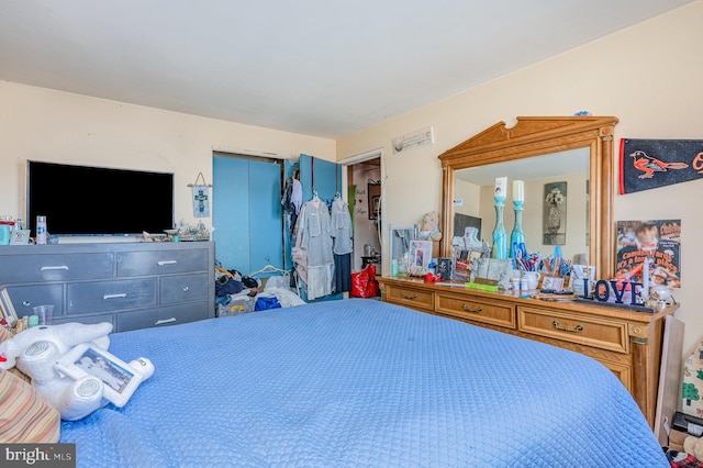 bedroom with a closet