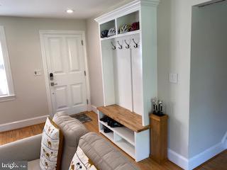 mudroom featuring hardwood / wood-style floors