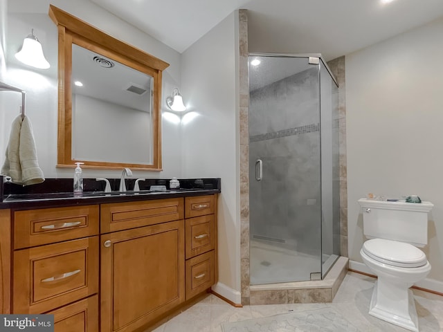 5425 Indian Head Hwy, Indian Head, MD 20640 - bathroom featuring an enclosed shower, vanity, and toilet