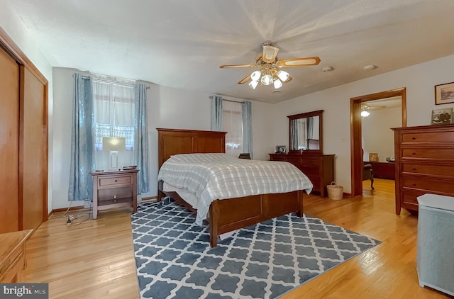 5425 Indian Head Hwy, Indian Head, MD 20640 - bedroom with ceiling fan, light hardwood / wood-style floors, and a closet