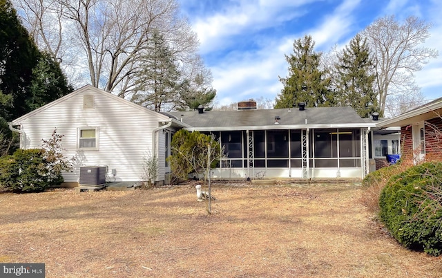 5425 Indian Head Hwy, Indian Head, MD 20640 - rear view of house featuring cooling unit and a sunroom