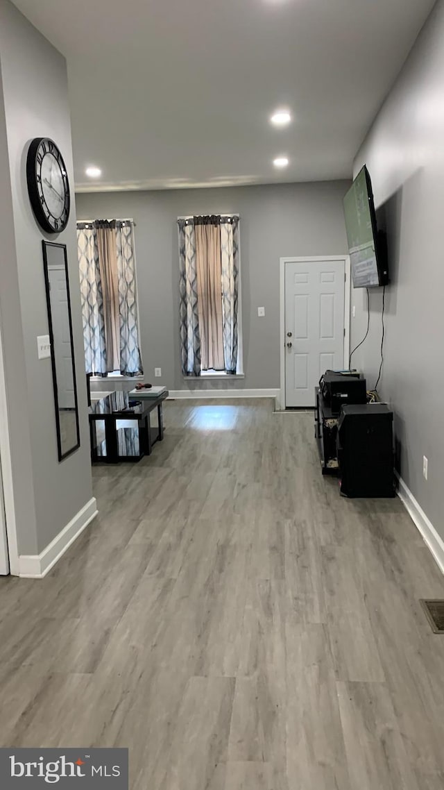 entryway featuring hardwood / wood-style floors