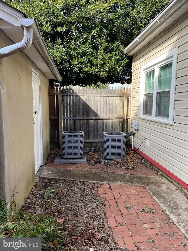 view of patio / terrace featuring central air condition unit