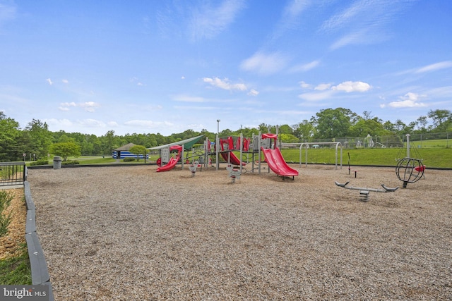 view of jungle gym