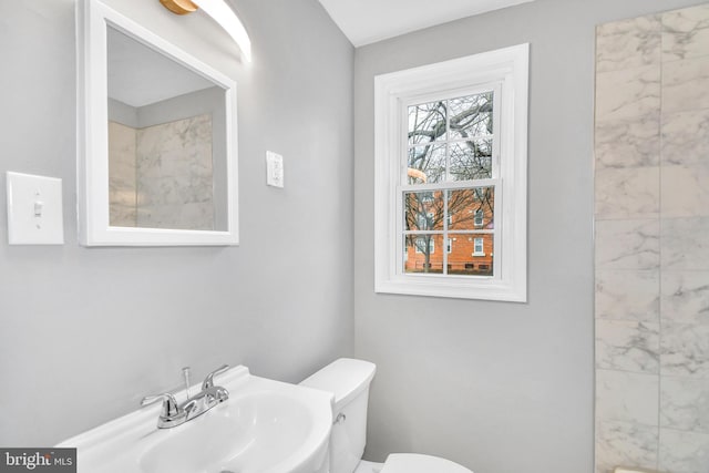 bathroom featuring sink and toilet