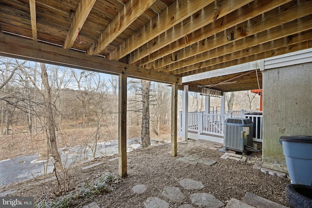 view of yard with central AC unit