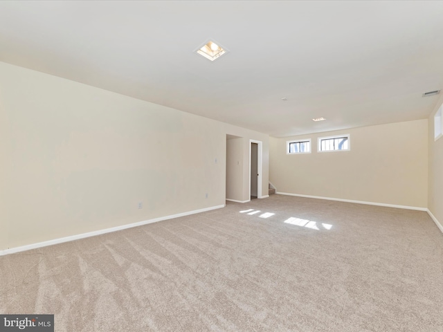 view of carpeted spare room