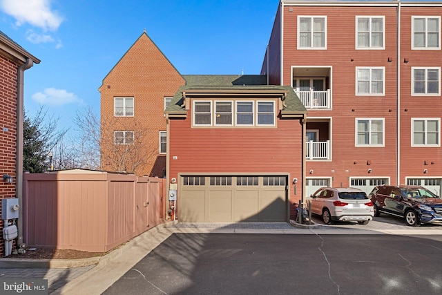 exterior space with an attached garage