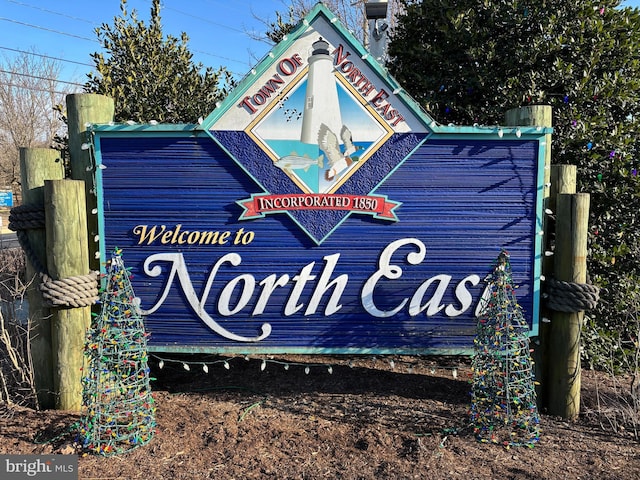 view of community sign