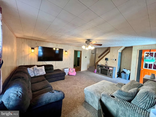 view of carpeted living room