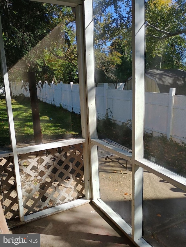 view of doorway to outside