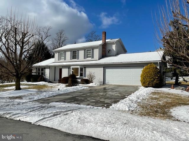 view of property featuring a garage