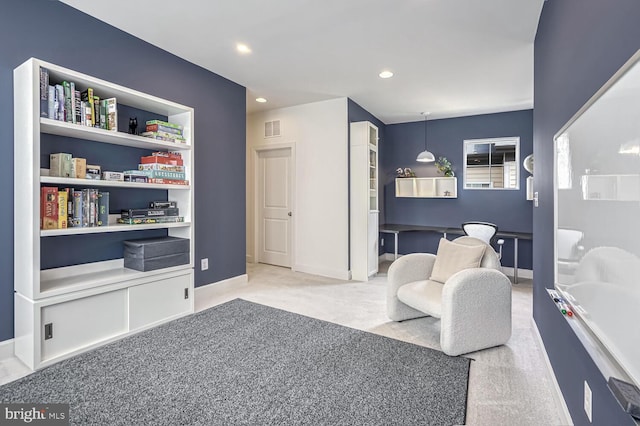 view of carpeted living room