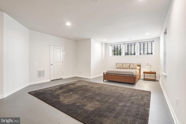 interior space featuring concrete floors