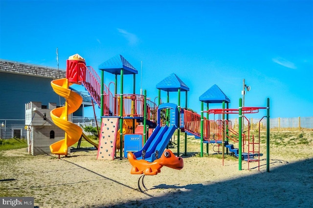 view of jungle gym