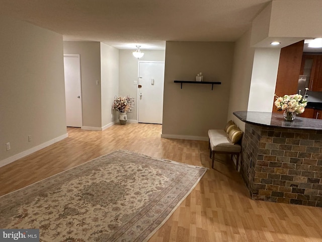 interior space featuring light hardwood / wood-style flooring