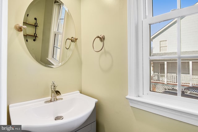 bathroom featuring vanity