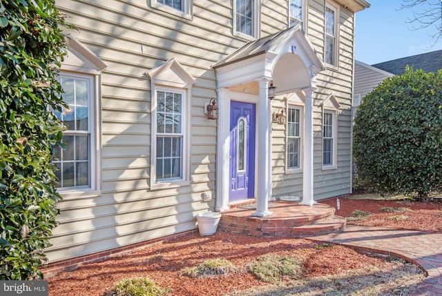 view of doorway to property