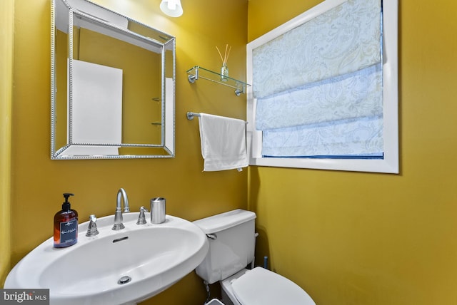 bathroom featuring a sink and toilet