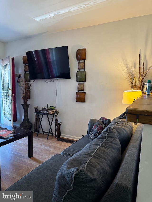 living room featuring hardwood / wood-style floors