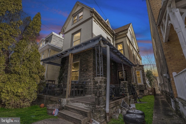 view of front of home with a porch