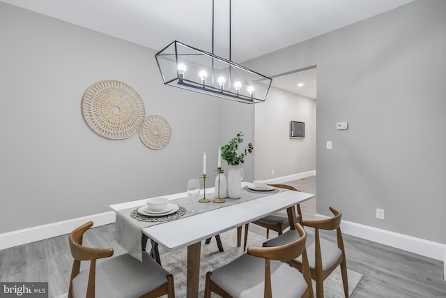 dining room featuring wood-type flooring