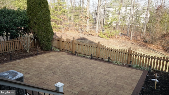 view of patio / terrace featuring central AC