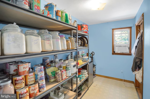 pantry with cooling unit