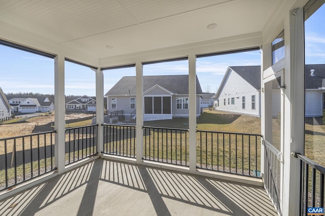 view of sunroom