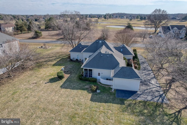 bird's eye view with a rural view