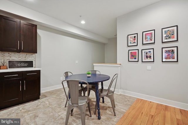 view of dining area