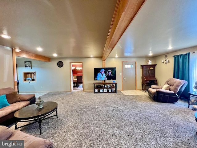 view of carpeted living room