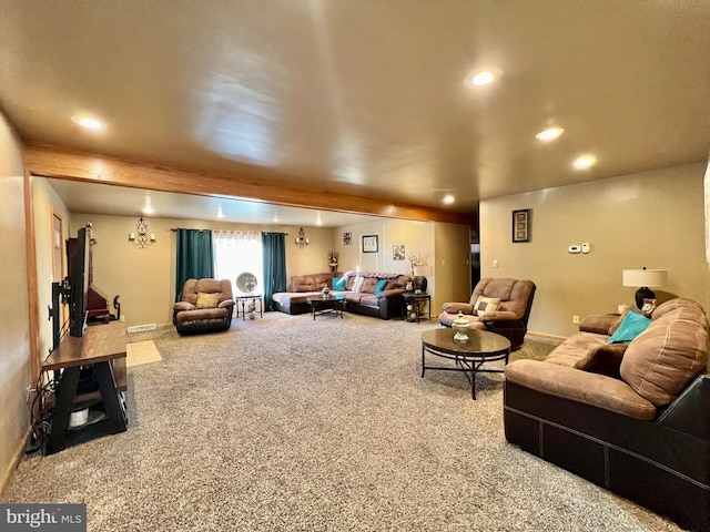 view of carpeted living room