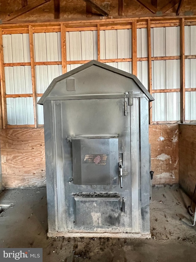 view of storm shelter