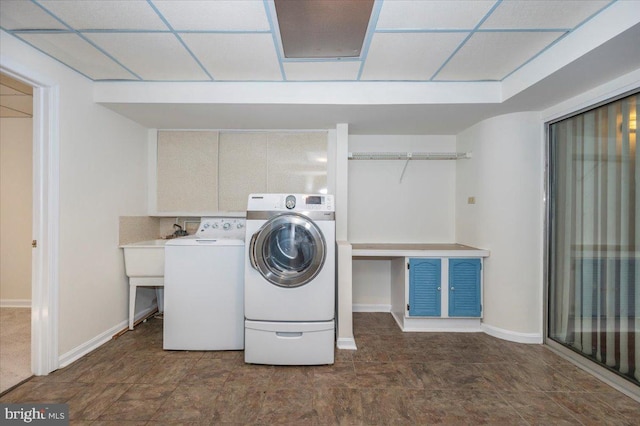 laundry area featuring independent washer and dryer