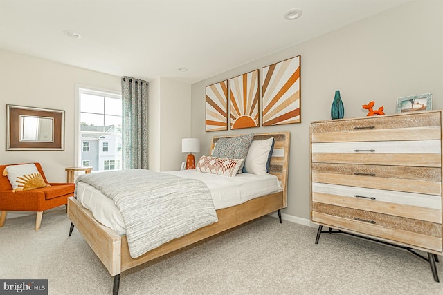 view of carpeted bedroom