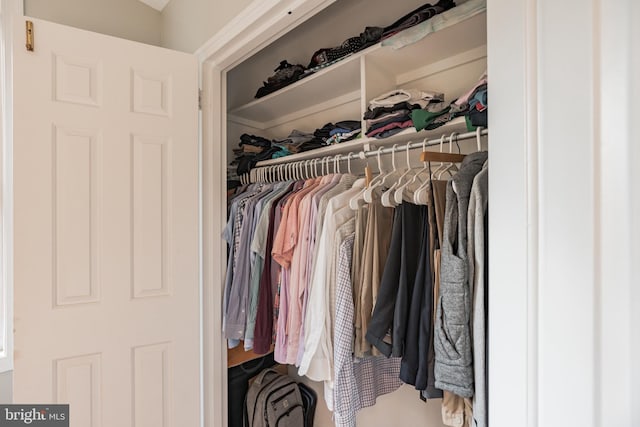 view of closet