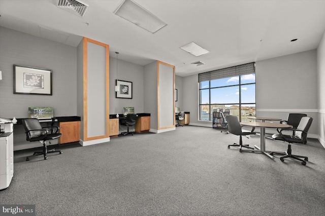 view of carpeted office