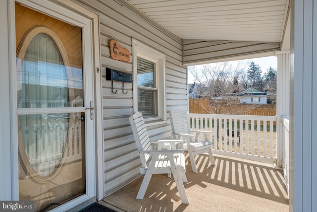 balcony with covered porch