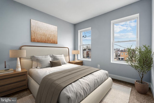 view of carpeted bedroom