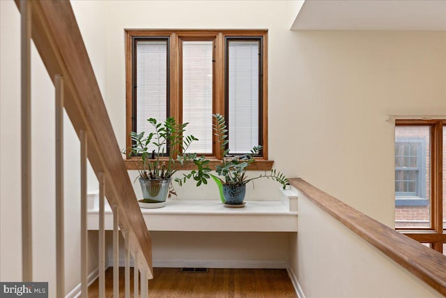 interior space with wood-type flooring