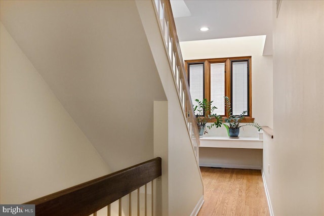 hallway featuring light hardwood / wood-style floors