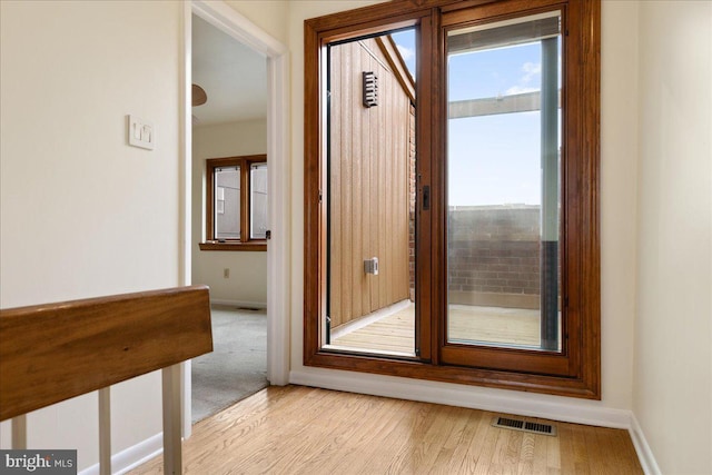 interior space featuring light wood-type flooring