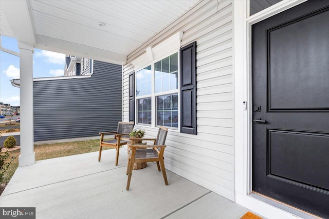 view of patio with a porch