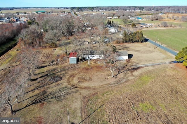 bird's eye view featuring a rural view