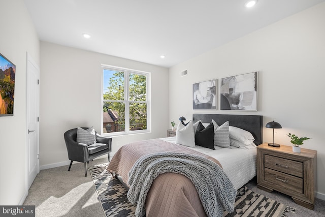 view of carpeted bedroom