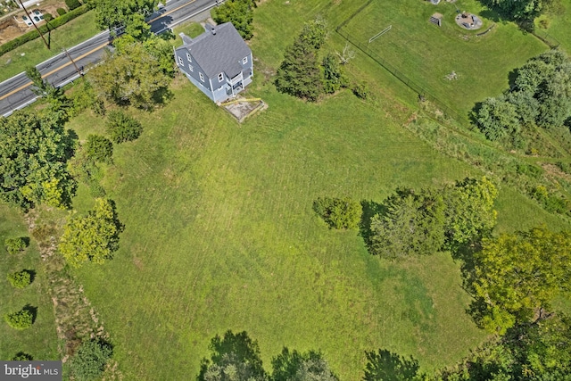 aerial view with a rural view