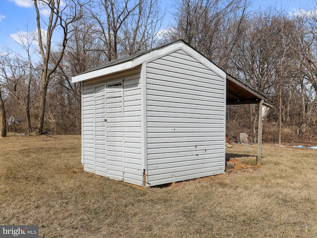 view of shed