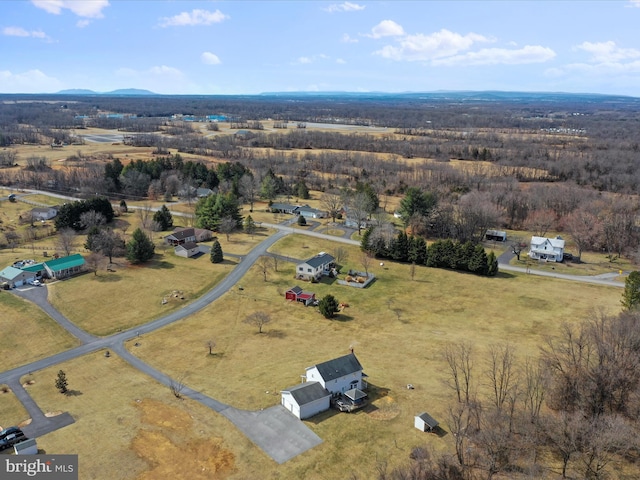 drone / aerial view featuring a rural view